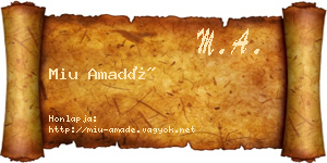 Miu Amadé névjegykártya